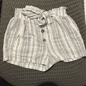 Sienna Sky High Waist Black and White Shorts